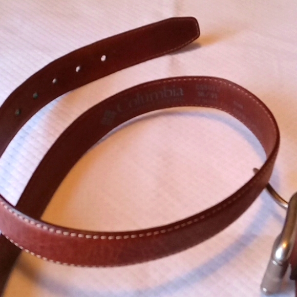 Columbia Leather Belt Size 36"-38" Color: Brown (Unisex) - Picture 2 of 7